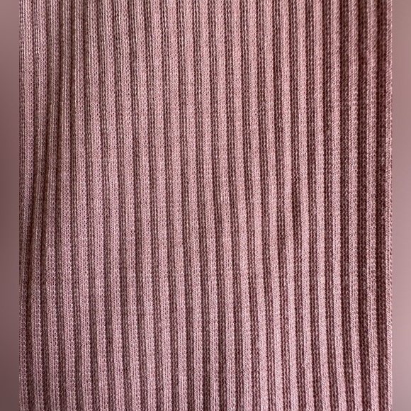 NWT Grace + Emma Mauve/Light Pink Mesh Sleeve Ribbed Top Long Sleeve Medium - Picture 5 of 9